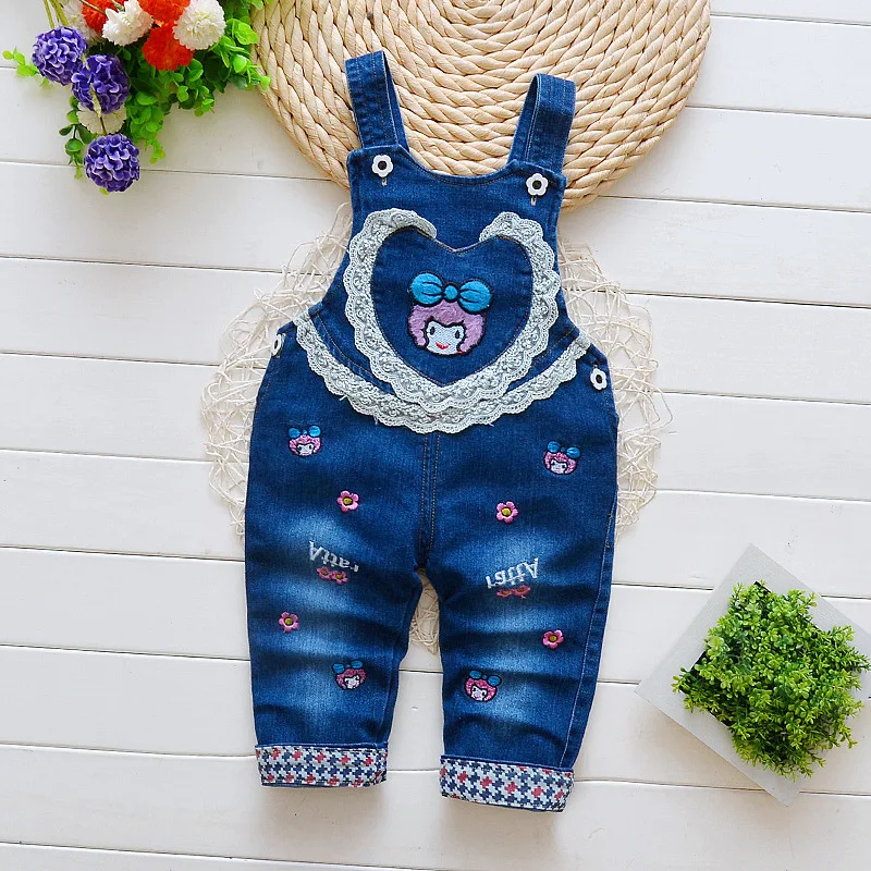 

IENENS Children's Clothing Baby Toddler Girls Denim Trousers Jumpsuit Kids Girl Cowboy Long Pants Jeans Overalls Dungarees 1-4Y