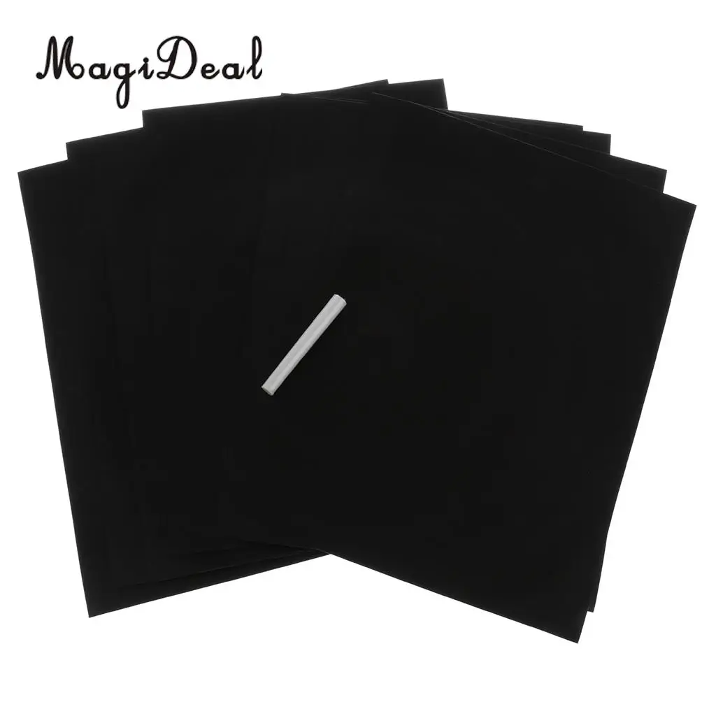 MagiDeal 8Pcs Adhesive Chalkboard Contact Paper Blackboard Wall Paper Sticker for Kitchen Menu Fridge Shopping list 20x30cm