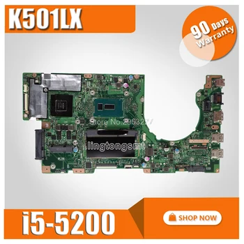 

K501LX GTX950M For Asus K501L K501LB K501LN A501L motherboard with I5-5200 4G RAM Integrated graphics card USB3.0 mainboard