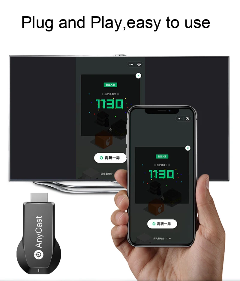 4K AnyCast 2 4G 5G HDMI беспроводной WiFi Дисплей донгл видео адаптер Airplay Android Netflix Miracast Cast