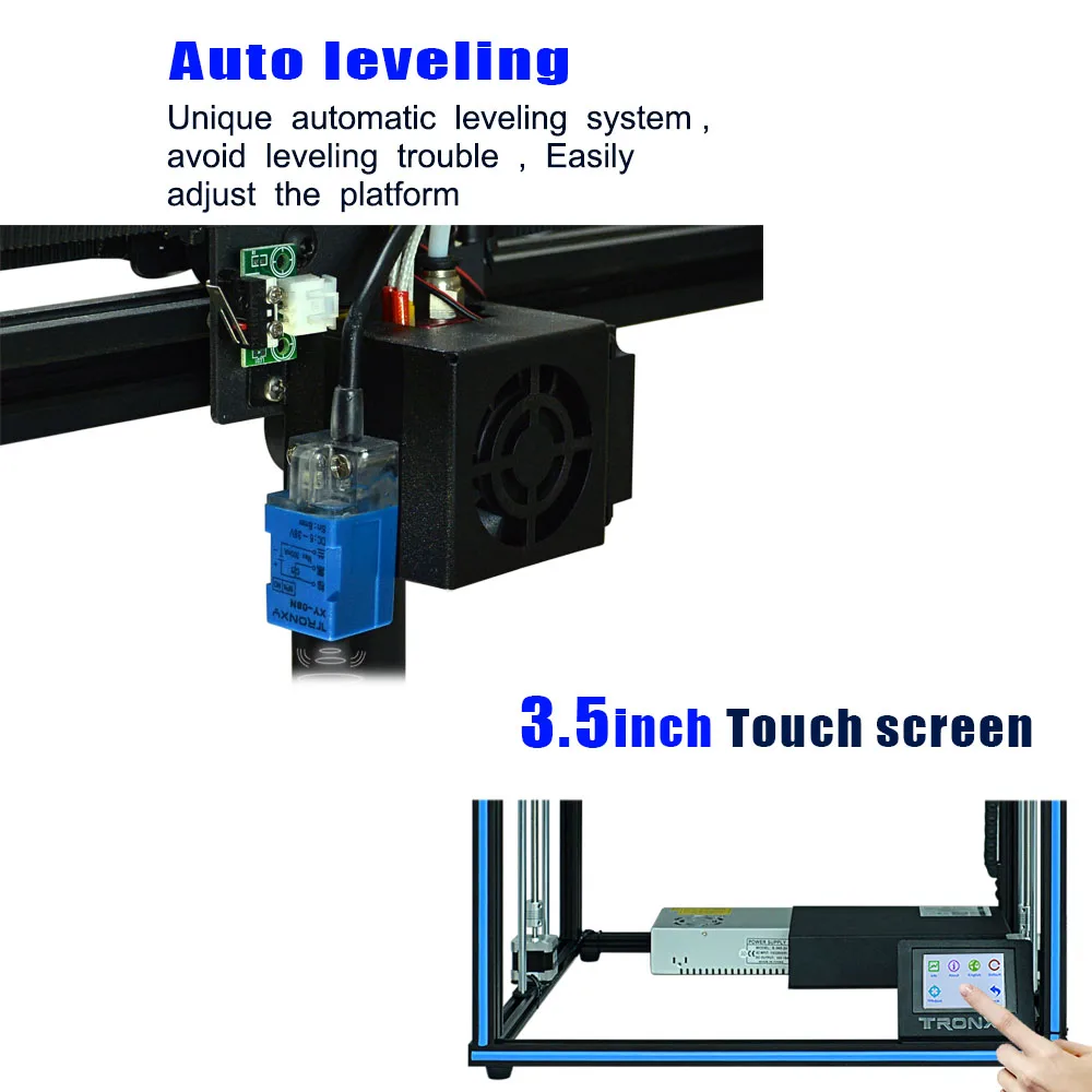 TORNXY Auto Leveling 3D Printer 3 D Kit DIY Print Size 330*330mm  Bowden Extruder Print Filament Run Out Detection Upgraded X5SA