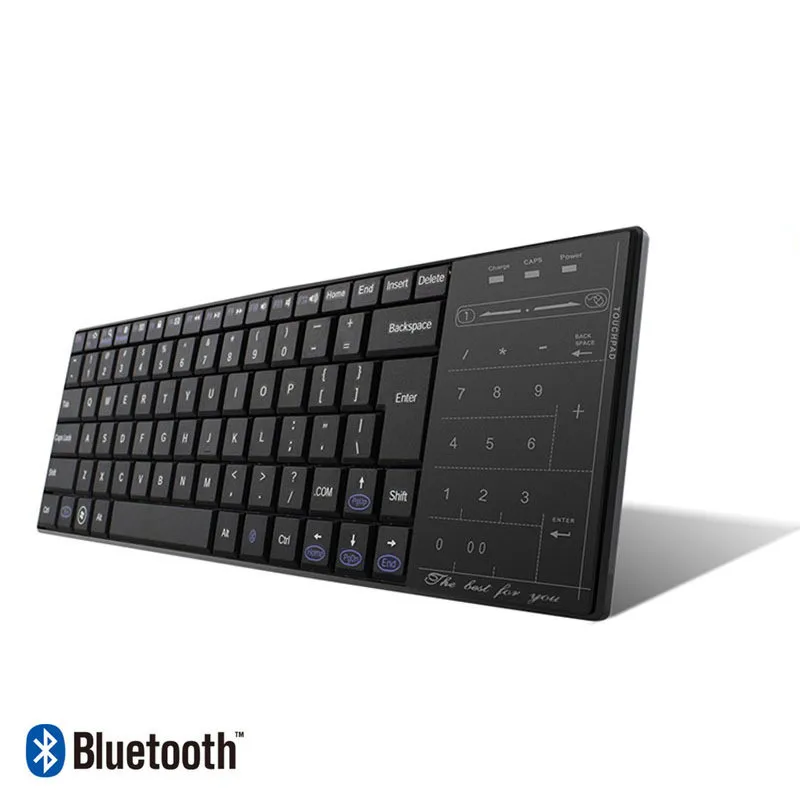 

New Portable Bluetooth wireless keyboard Mobile tablet mini touch keyboard Three system universal with touchpad