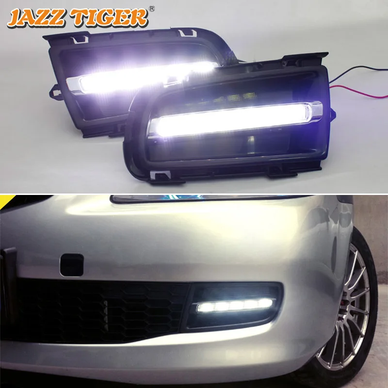 

JAZZ TIGER 2PCS Auto Dimming Function 12V Car Driving Lamp LED Daytime Running Light DRL Daylight For Mazda 6 2005 2006 2007