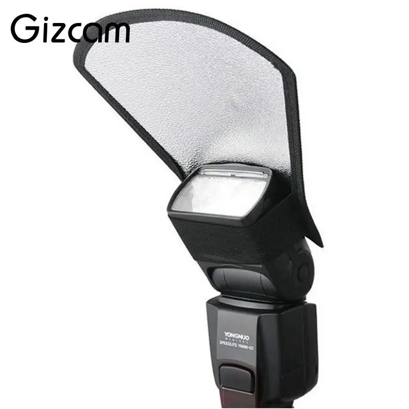 Gizcam универсальная камера Speedlite светоотражатель карточная плата диффузор белый серебристый софтбокс для Canon Nikon sony Pentax камера