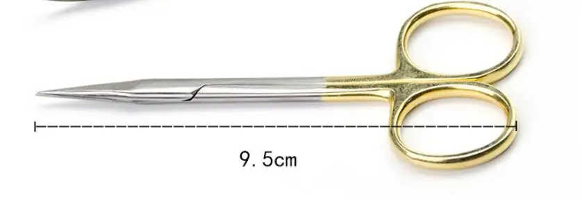 9,5 см обычные Дешевые Медицинские Хирургические глазные ножницы, ножницы для красоты, ножницы для мягких тканей