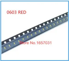 

Free Shipping 4000pcs SMD 0603 RED Ultra Bright,Super bright,1608 red light light-emitting diode SMD LED Lamp bead