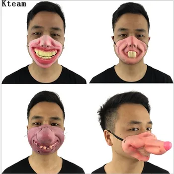 

2017 New Creep Funny Party Mask Latex Clown Cosplay Half Face Horrible Scary Masks Woman Man Fool's Day Fancy Dress Masquerade