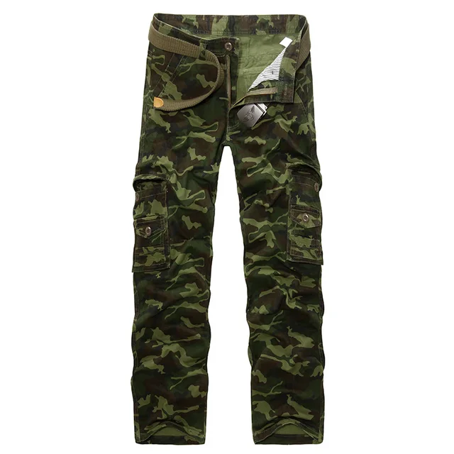 Men's Fashion Army Green Camouflage Cargo Pants Military Camo Multi