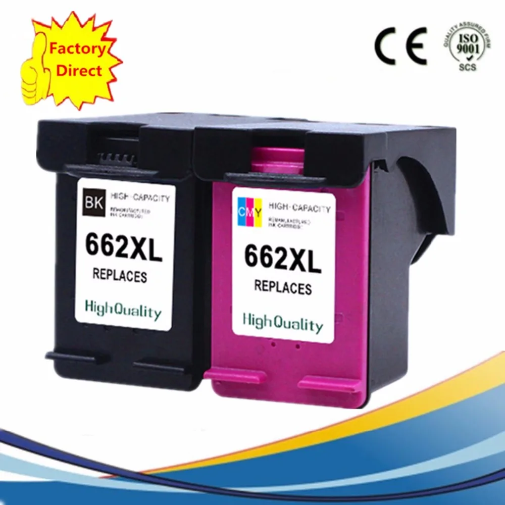 Картриджи с чернилами восстановленные для HP662 XL HP662XL Deskjet Advantage 1015 1515 2515 2545 2645 3515 3545