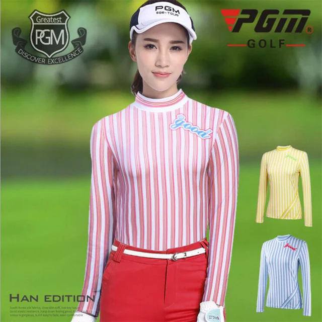 2017 PGM Authentic Golf Long Sleeve T shirt Girls Golf Shirts Women