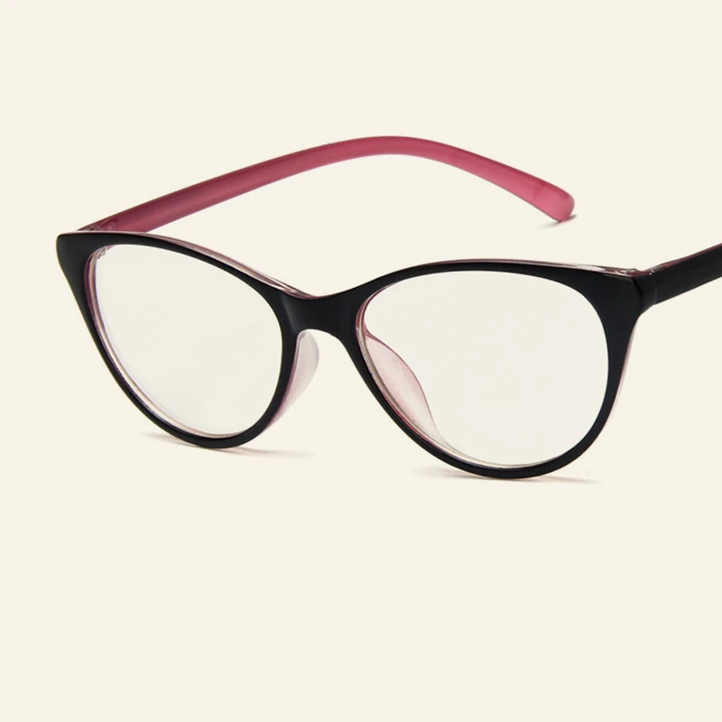 Горячая Распродажа модные кошачьи глаза женские очки оправа Модные прозрачные линзы очки «кошачий глаз» оправа Близорукость Оптические очки мужские очки - Цвет оправы: Pink