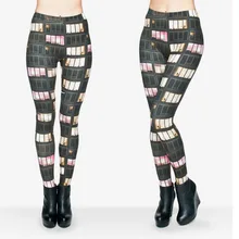 Женские длинные узкие штаны Новые Полиэстеровые 3D брюки с принтом Windows Divertido deporte polainas de las mujeres