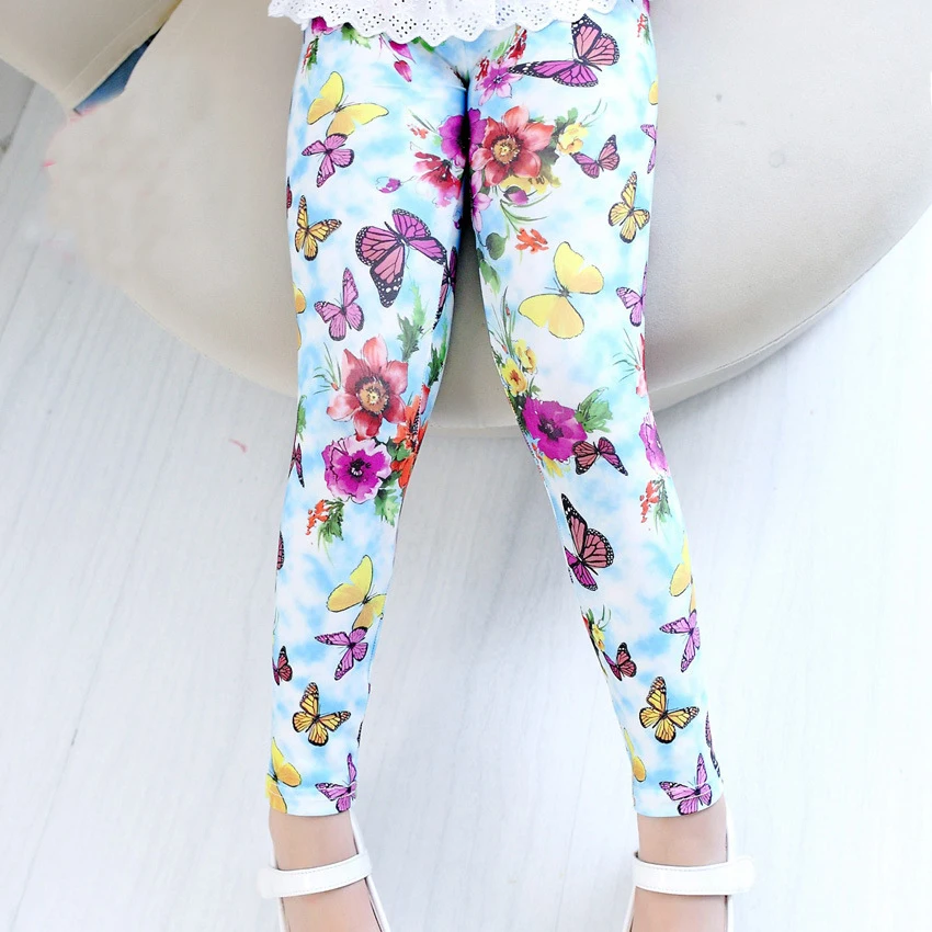 Spring Autumn Children Korean Girls Flora Pants Clothing