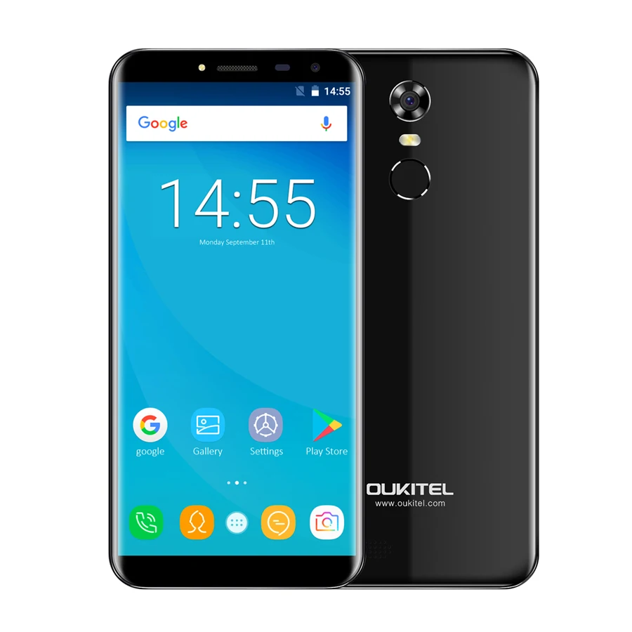 Oukitel C8 5," HD 18:9 дисплей Бесконечность Android 7,0 2 Гб ОЗУ 16 Гб ПЗУ MTK6580A четырехъядерный отпечаток пальца 13 МП 3000 мАч мобильный телефон