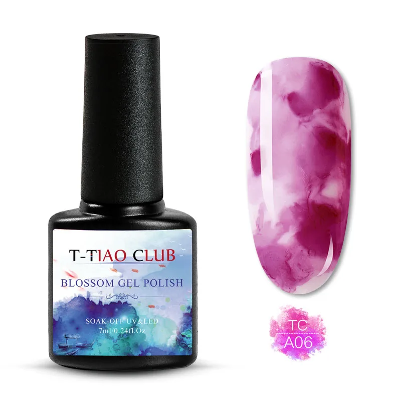 T-TIAO CLUB Blooming Painting Nail Gel Polish Effect Flower Blossom Nails Gel Soak off UV Gel Varnish Manicure Nail Art Lacquer - Цвет: EZ125