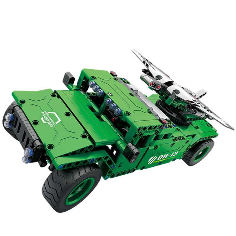 

Creative DIY Assembled Building Block Remote Control Toys RC Military Car Model Toy With Remote Control For Kids