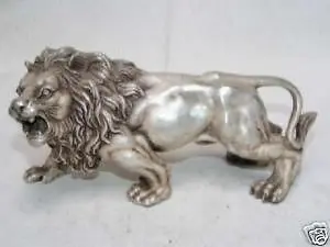 

rare luck tibetan silver Exquisite Collectibles lion statue crafts copper tools wedding Decoration Brass BRASS