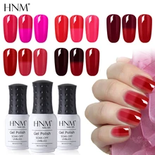 HNM 8 мл винно-красный термо-штамповочная Краска Лак для ногтей замачиваемый УФ Гель-лак для ногтей Vernis a Ongle Nail Art Nagellak штамповочный гель для ногтей