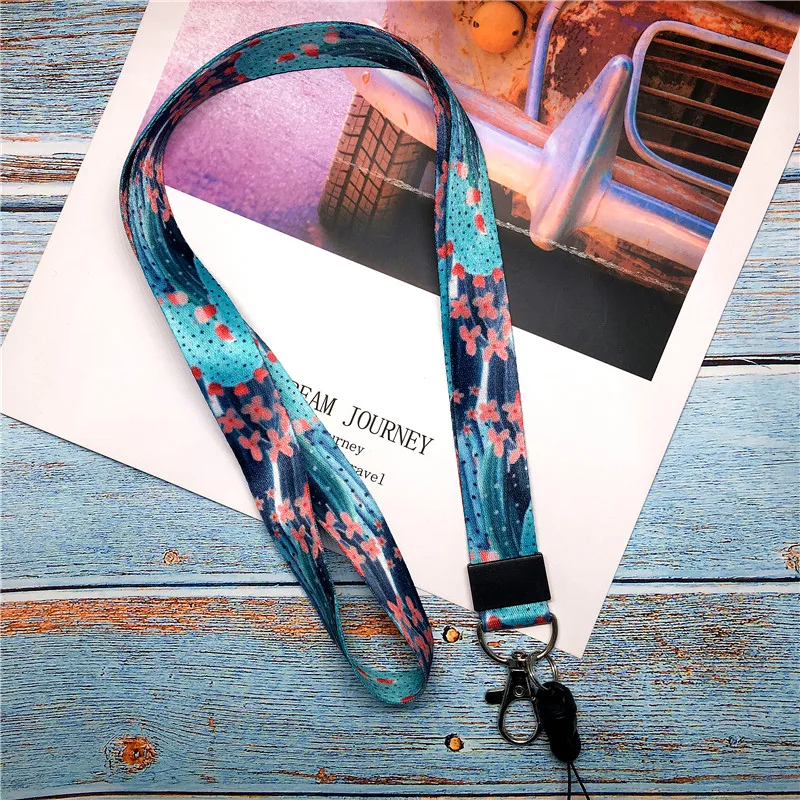 

Mobile Phone Strap New Small Fresh Leaves Lanyard Neck Strap For Keys ID Card For Huawei USB Badge Holder DIY Hang Rope Lariat