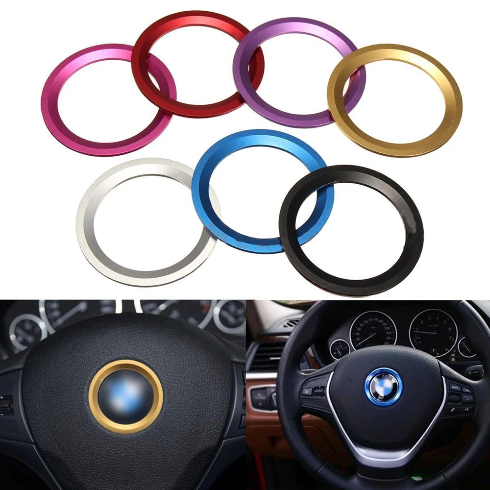 Random Color Car Steering Wheel Center Decoration Ring Cover For BMW 1