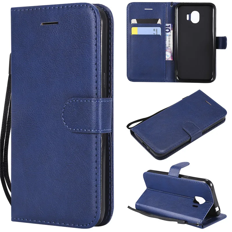 Wallet Case For Samsung Galaxy J2 Pro 2018 Flip Cover Pure Color PU Leather Mobile Phone Bag Coque Fundas PR0 | Мобильные телефоны