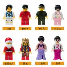 GUSUG 120 шт. супер герой статуя короля свободы Санта-Клауса моряка самолета пилота гоночного водителя футболист блоки детские игрушки