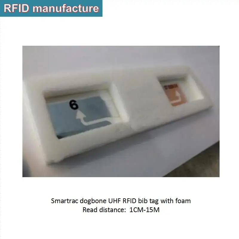 Uhf rfid чип пассивный dogbone нагрудник тег с пеной 1-15MEPC класс 1 Gen2/стандартная упаковка