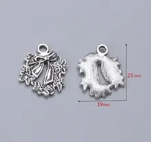 10 pc/lote 23*19mm gravata borboleta encantos cor prata antiga para lucky encantos colar pingente jóias acessórios