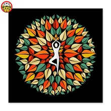 Карта окна Йога нарисованная на холсте Цифровая живопись известные картины абстрактная живопись