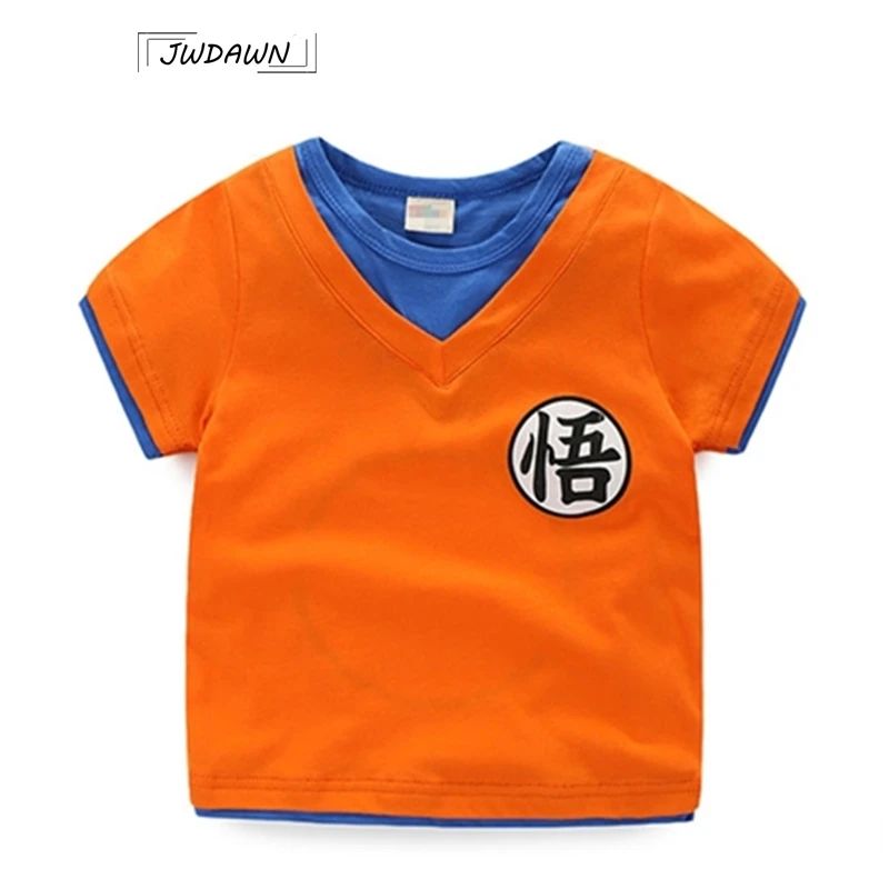 Хлопковые футболки «Гоку»; детская одежда; удобная забавная Одежда «Жемчуг дракона»; футболки для детей; модная детская одежда с короткими рукавами