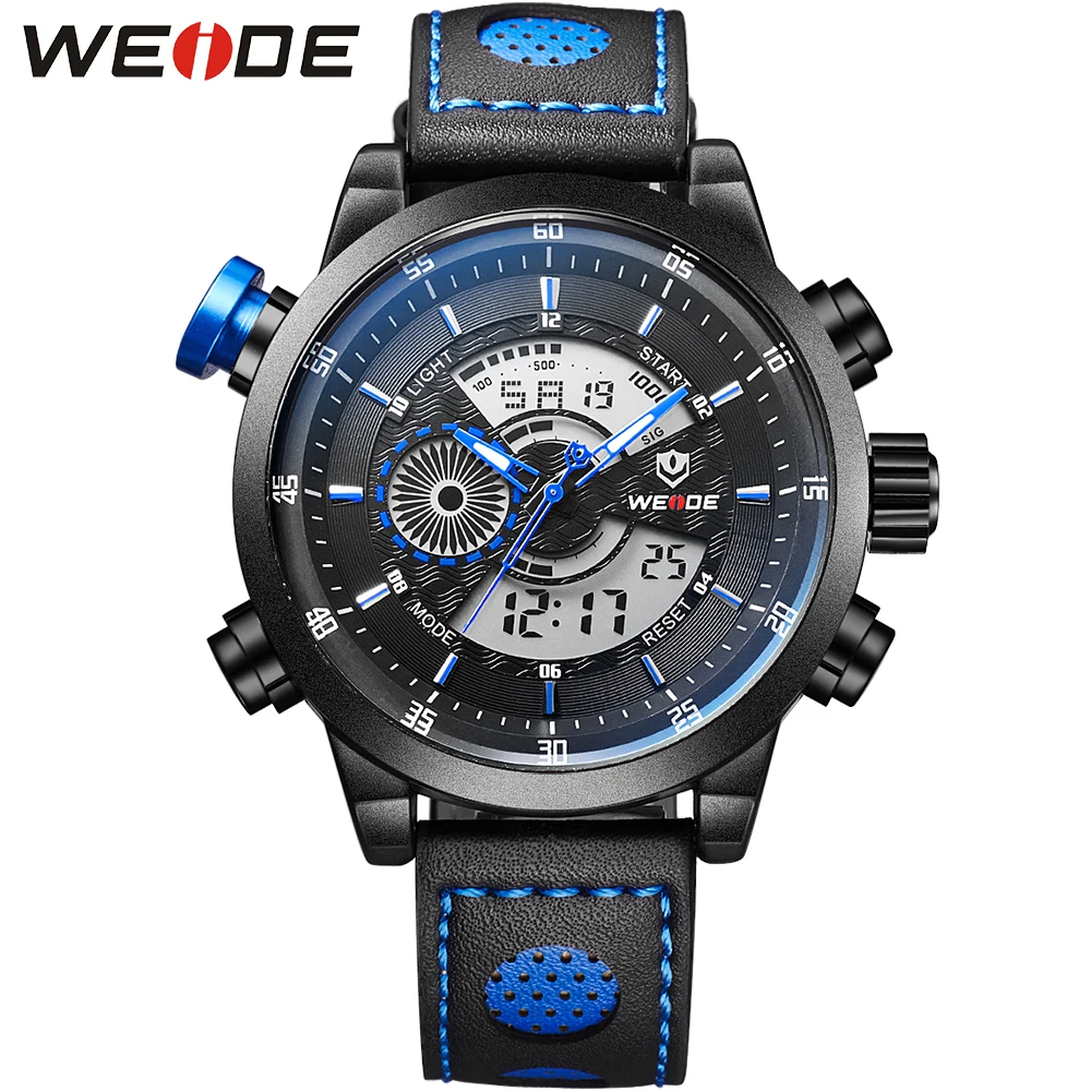 

WEIDE Men Sports Watches Waterproof Fashion Casual Multifunction Analog Digital Men's Quartz Hour Date Clock Military Watch 3401