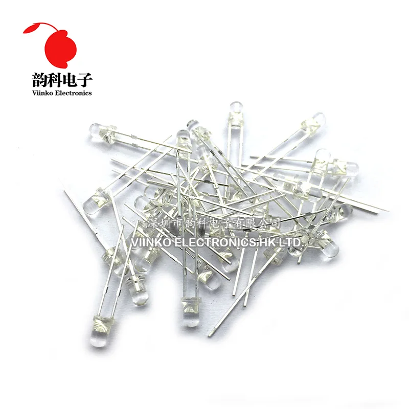 

1000pcs Red LED 3MM Red light-emitting diode White turn Red
