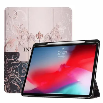 

[Support Apple Pencil Charging] Smart Case [Light Weight] Soft Back Protector, with Auto Wake/Sleep for iPad Pro 11 2018 Release