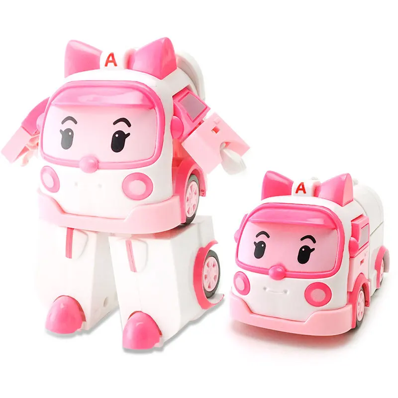 6 Styles Action Figure Robocar Korea Robot Car Transformation Baby Toys Red Blue Green Pink Kid Gift for Children Gift