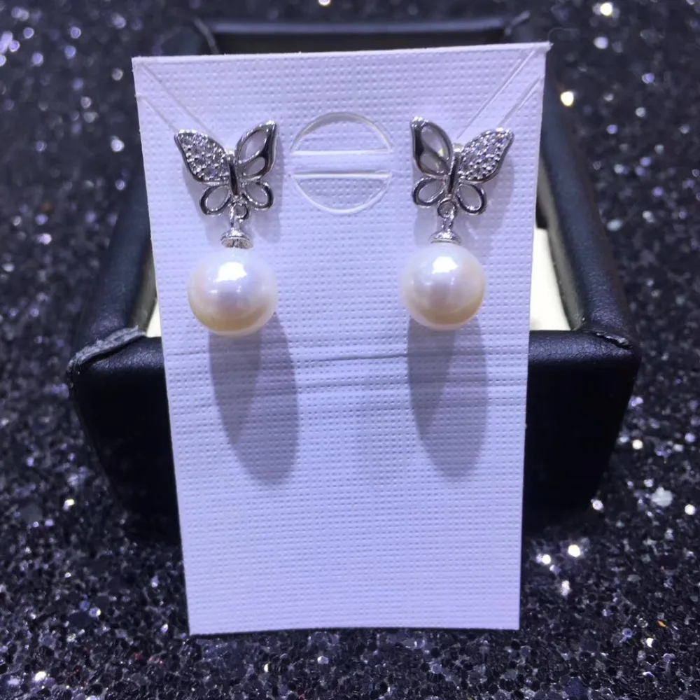 

Butterfly Earrings Component and Findings, Stud Earrings Settings Mountings Parts Mounts for Pearls Jade Corals Stones Beads