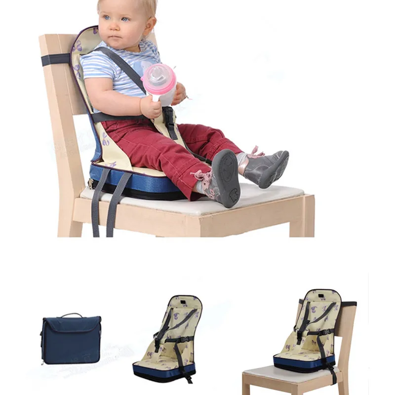 Детское кресло для столовой, сумка для сиденья, детское портативное кресло для кормления, сиденье для путешествий, складной ремень безопасности, сиденье для кормления, стульчик для кормления, подушка, коврик