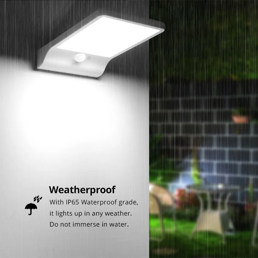 

450LM 36 LED Solar Power Street Light PIR Motion Sensor Lamps Garden Security Lamp Outdoor Waterproof Wall Lights