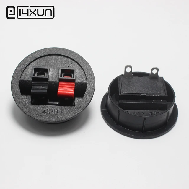 1pcs 2Pin Circular Stereo Speaker Terminal Red + Black Junction Box Terminals WP2 9 Audio Clip