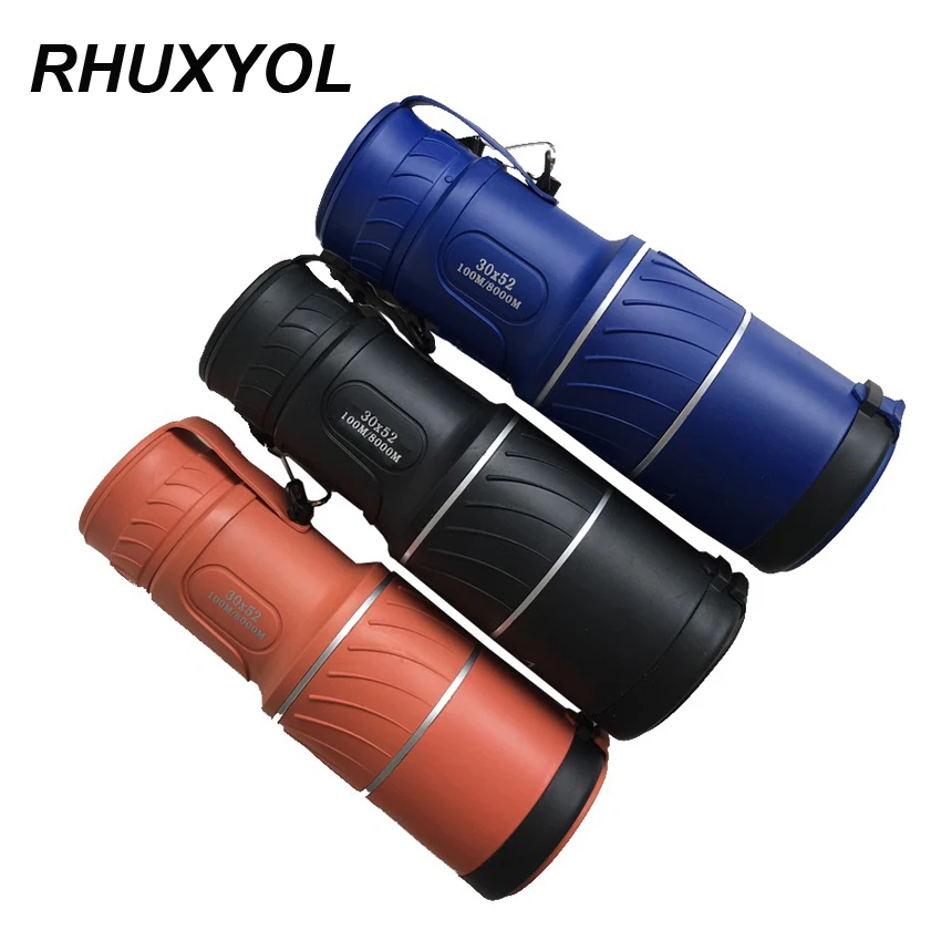 

1 Piece HD Telescope 30X52 Dual Focus Green Film High Powered Monocular Telescope Big Eyepiece+lens cover