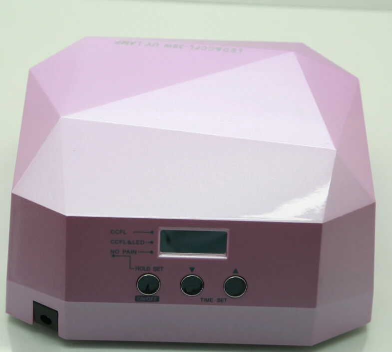 送料無料熱い販売ダイヤモンドled ccflネイルドライヤー36ワットでタイマー/痛み/