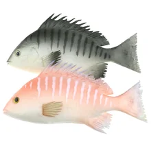 Gresorth 2 шт Искусственный Черный и Red Snapper поддельные украшение в виде рыбы домашняя Рождественская вечеринка Дисплей-9 дюймов