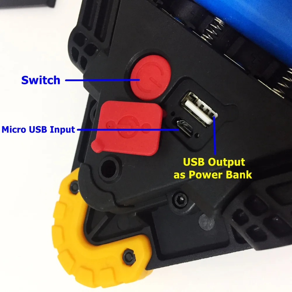 MINGRAY USB Перезаряжаемые аварийный Наводнение светильник 18650 красный светодиодный Портативный придорожной опасности Треугольники Предупреждение Точечный светильник ГАИ