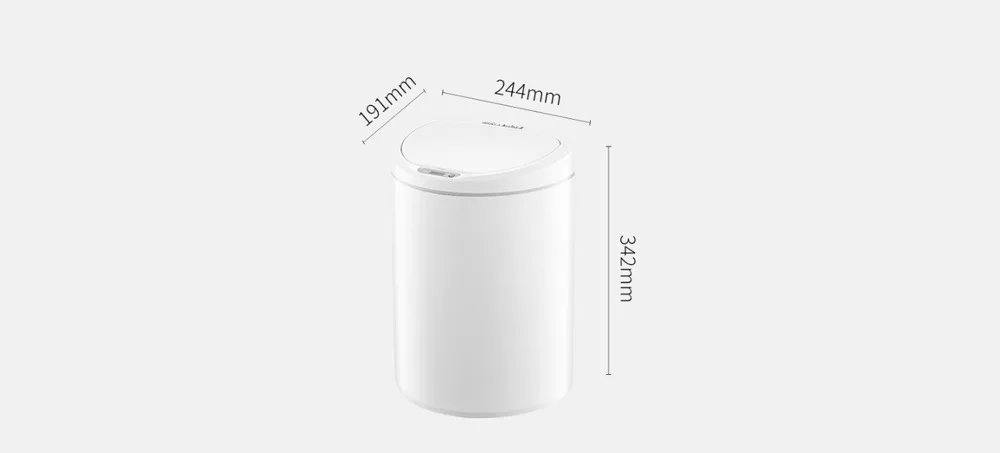 Xiaomi Mijia NINESTARS, умный мусорный бак, датчик движения, автоматическое уплотнение, светодиодный, Индукционная крышка, для мусора, 10л, домашние мусорные корзины