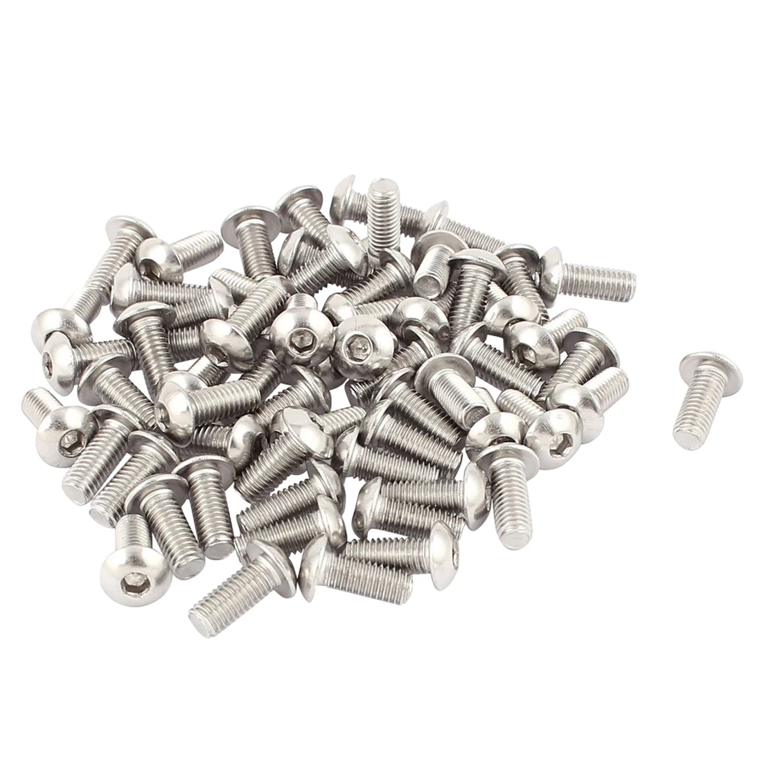 

M5x12mm Stainless Steel Hex Socket Button Head Screws 50 Pcs