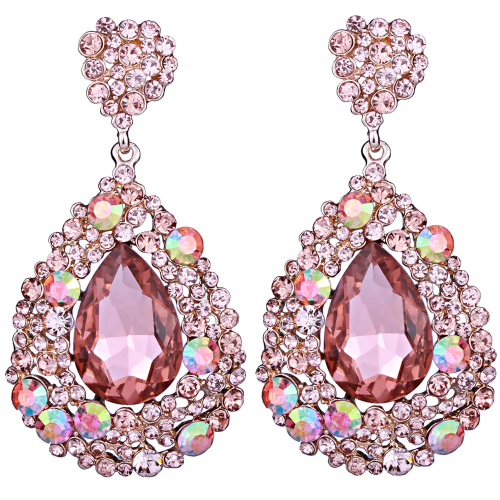 Серьги подвески с кристаллами 11 цветов|fashion long earrings|long drop earringslong earrings |