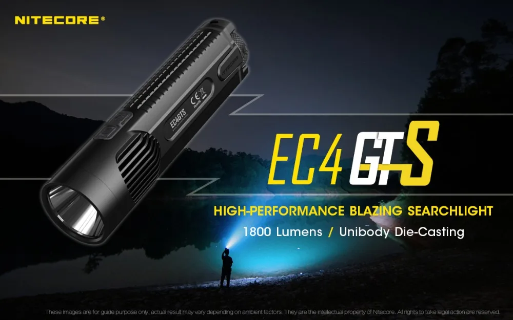 2018 новый NITECORE EC4GTS CREE XHP35 HD светодиодный 1800 люмен Водонепроницаемый наружный фонарик