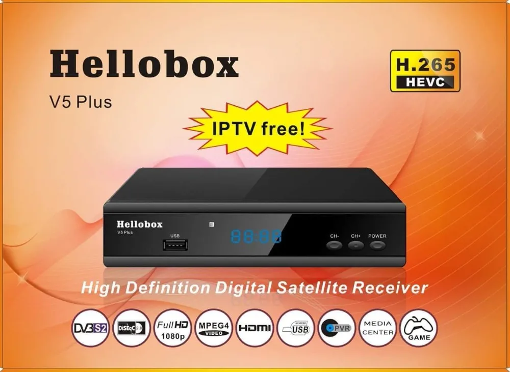 

Hellobox V5 Plus H.265 HEVC DVB-S2 Satellite Receiver