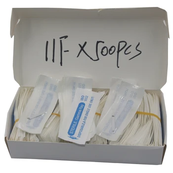 

wholesale white 500PCS 11 PIN Microneedling supplies manual eyebrow tattoo needle blades for permanent make up