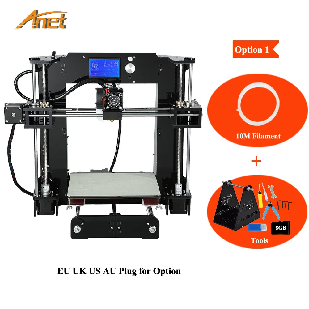 Anet A6 3D Printer Kits Reprap i3 DIY Self Assembly LCD Screen High ... - Anet A6 3D Printer Kits Reprap I3 DIY Self Assembly LCD Screen High Precision Big Size
