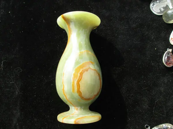 Hotsale Home Decorative Natural Jade Carving Flower Vase Water